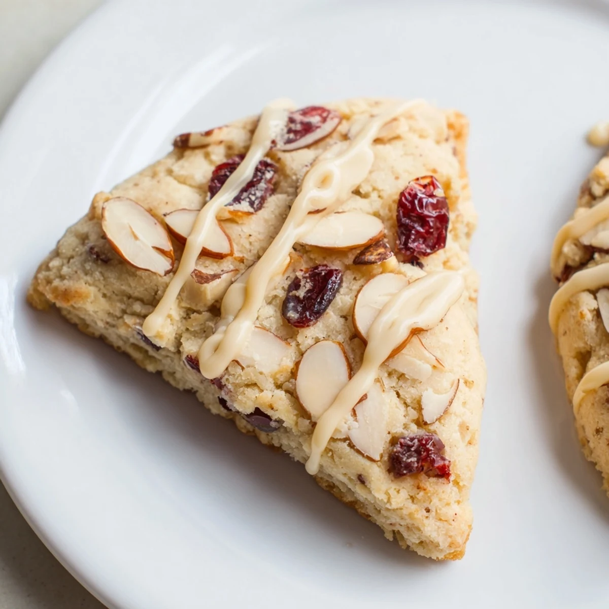 Cherry Almond Shortbread Wedges