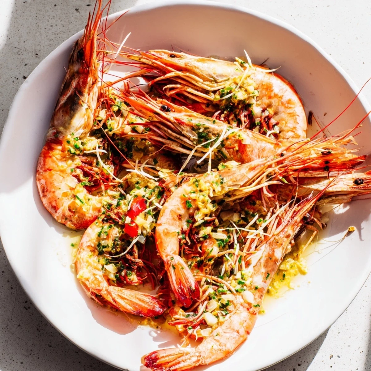One-skillet lemon garlic shrimp angel hair pasta, a bright dish with perfectly cooked shrimp and pasta.