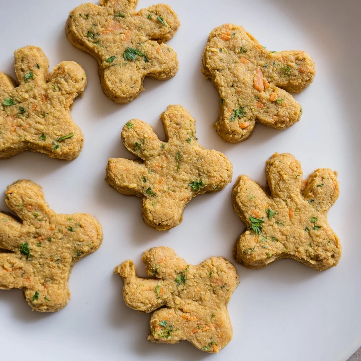 Delicious, homemade Friendly Dog Paw Treats, a golden-brown batch ready for your furry friend to enjoy.