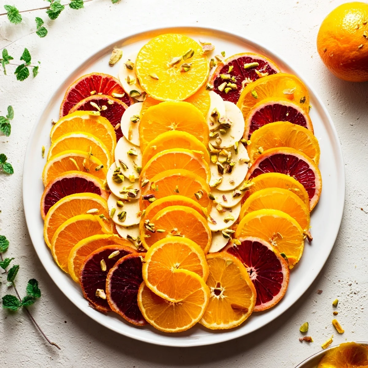 Beautiful Clockwork Orange cheese board: citrus slices arranged as a clock, drizzled with honey.