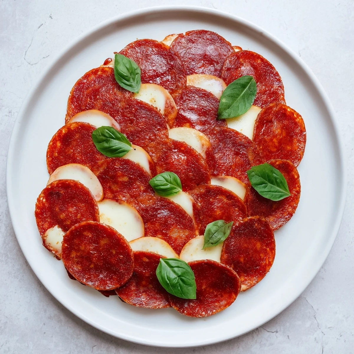 Savory Dragon Scale appetizer with melted cheese and crispy pepperoni arranged like a dragon's skin.