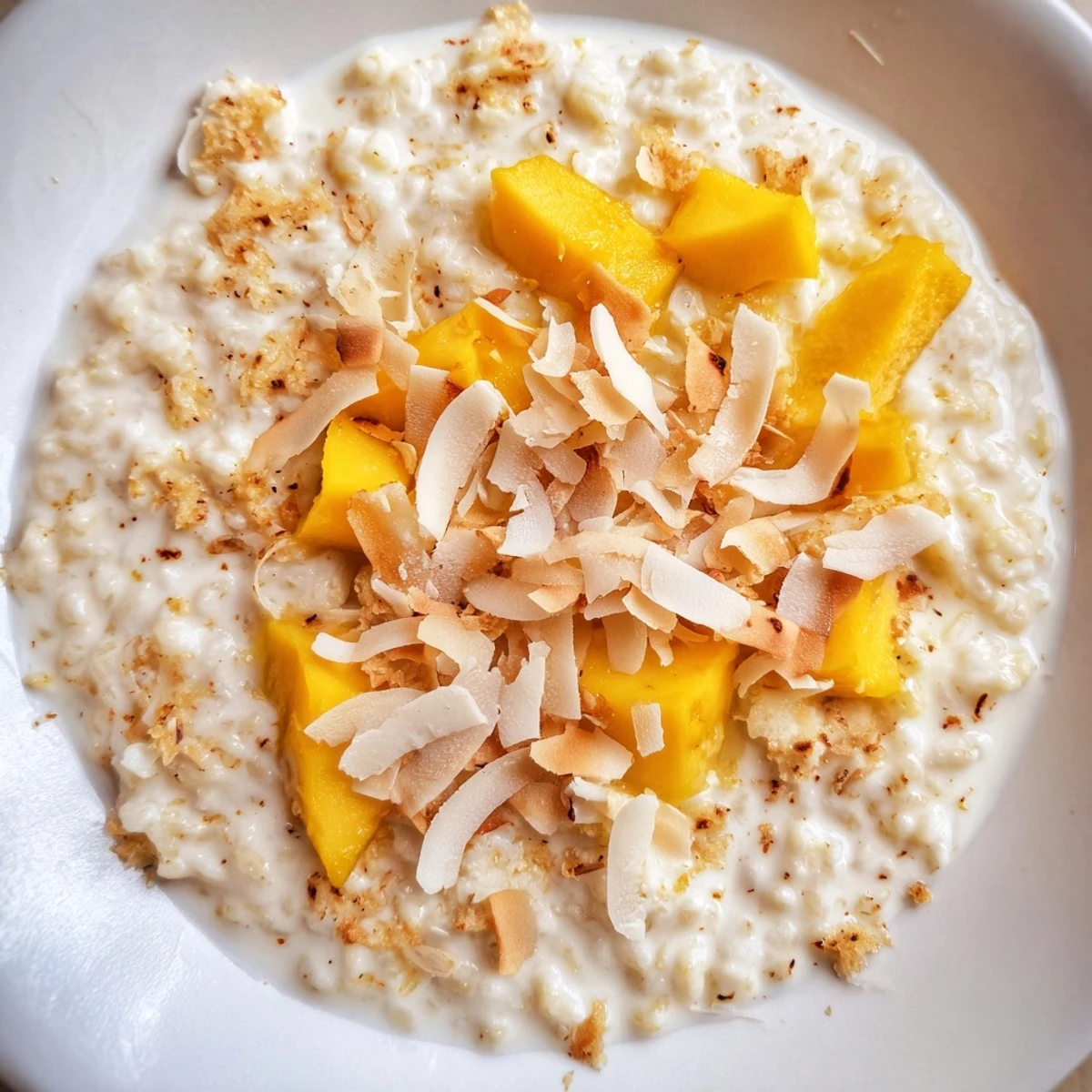 Imagine the aroma: a delightful bowl of Toasted Coconut Rice Pudding ready for your spoon.