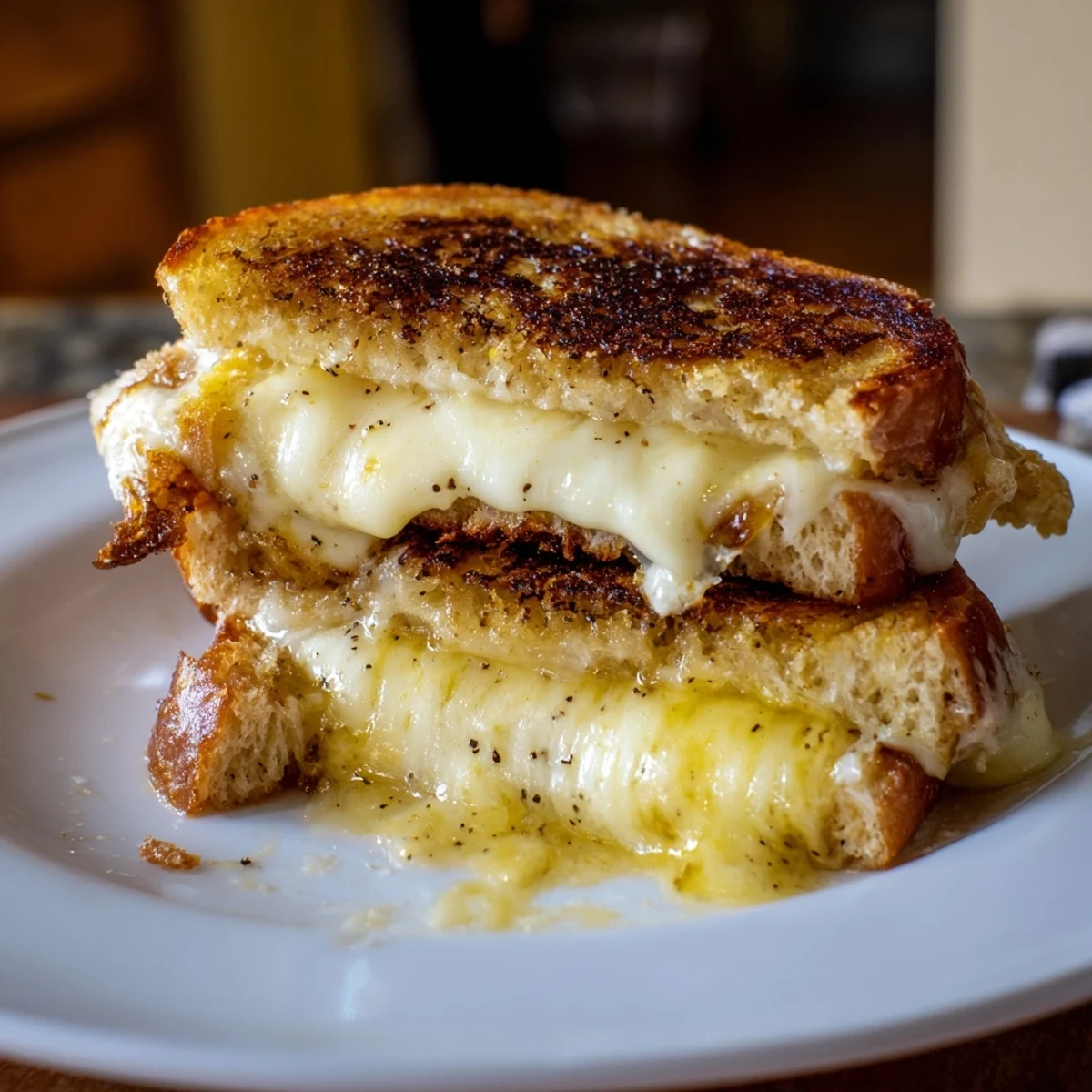 Golden-brown Custard French Toast Grilled Cheese oozes melted cheese, delicious brunch comfort food.