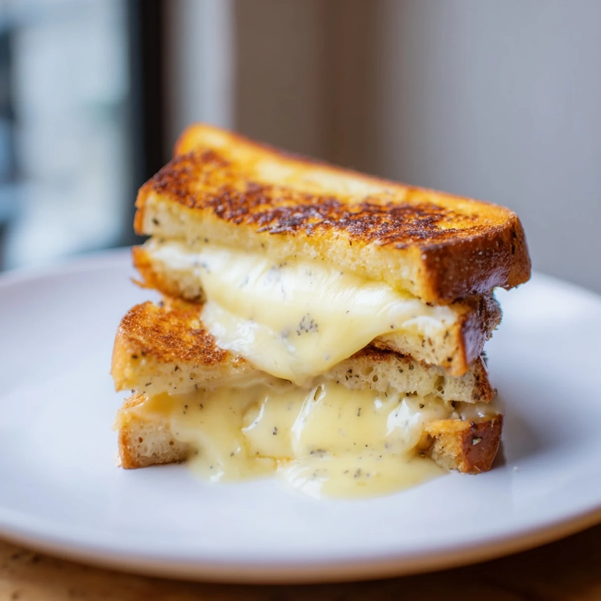 Melted Gruyère and perfectly grilled bread make up this rich Custard French Toast Grilled Cheese.