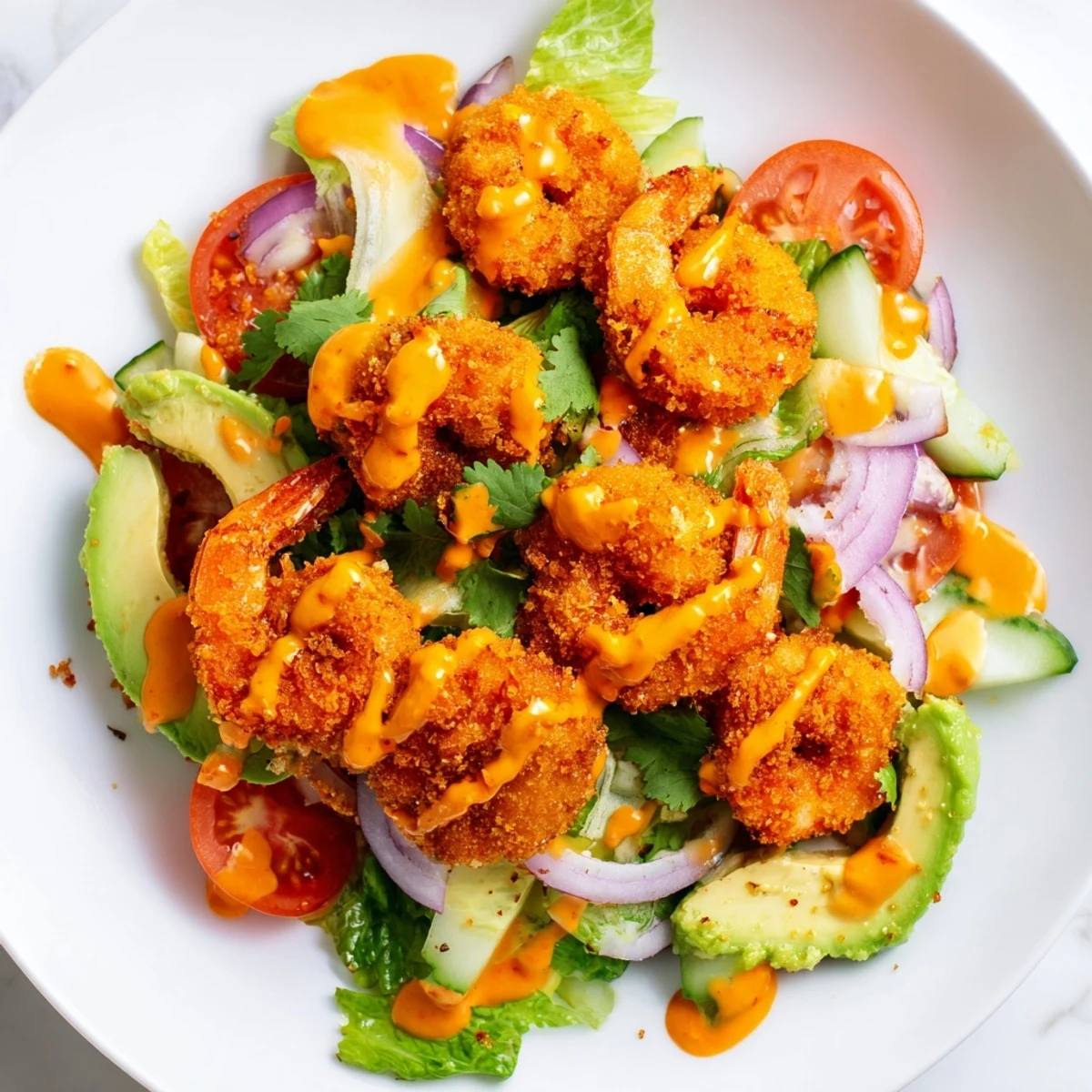 Spicy Crispy Shrimp Salad