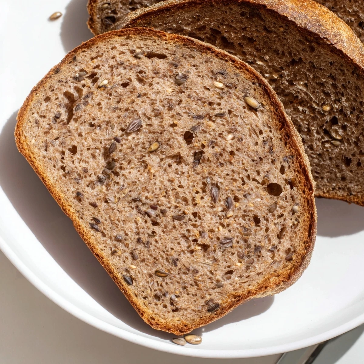 Crusty, dark Estonian Leib sourdough: a hearty, aromatic bread ready to slice and enjoy.