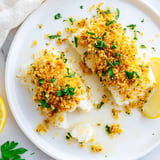 Flaky, baked cod fillets topped with a buttery Ritz cracker crust, fragrant and delicious.