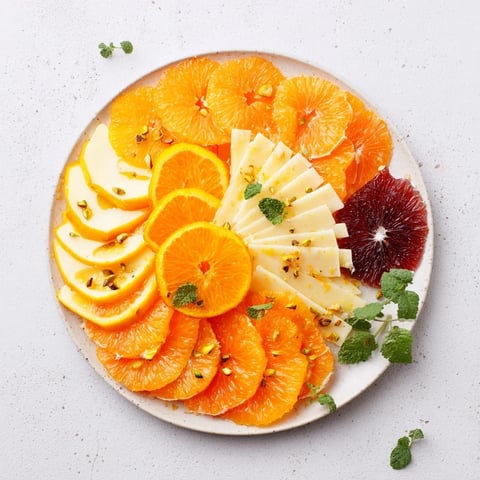 Clockwork Orange appetizer platter with vibrant orange, cheese hands, ready to serve guests.