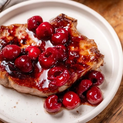 Tangy Cherry Sauce Pork Chops