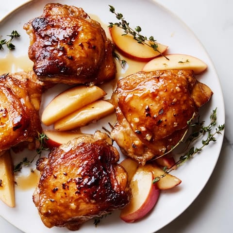 Sticky maple apple chicken