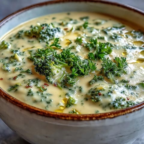Velvety Creamy Vegetable Soup ladled into a white bowl, with tender vegetables and creamy broth ready to enjoy.
