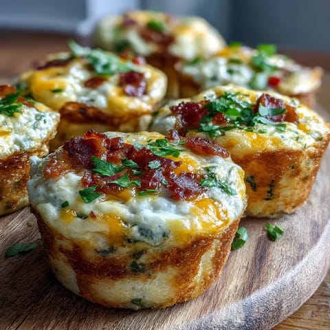 Savory Breakfast Egg Muffins with fluffy eggs and colorful veggies, served warm on a plate.