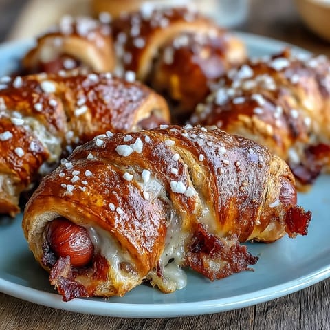 Bite into these Soft Baked Cheesy Pretzel Dogs, featuring gooey cheddar and a pretzel bun, perfect for game day.