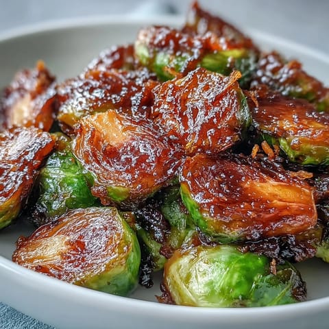 Orange Maple Glazed Brussels Sprouts