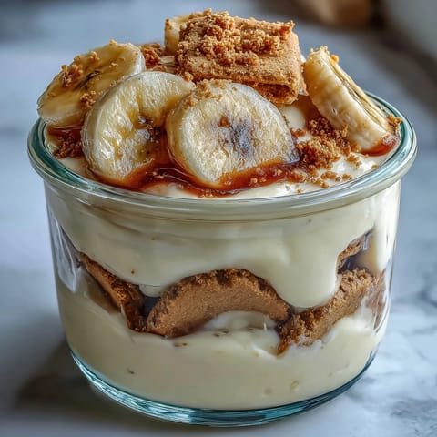 Healthy Protein Banana Pudding with a smooth texture, served chilled as a post-workout snack or nutritious dessert for weight loss.