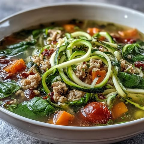 Turkey Veggie Zucchini Soup