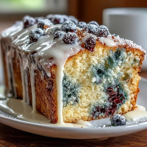 Blueberry Baby Shower Lemon Loaf with Simple Glaze, a moist and tender dessert bursting with fresh blueberries and zesty lemon flavor, topped with a sweet glaze.