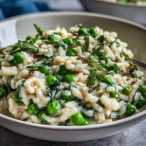 Spring Pea Mint Risotto