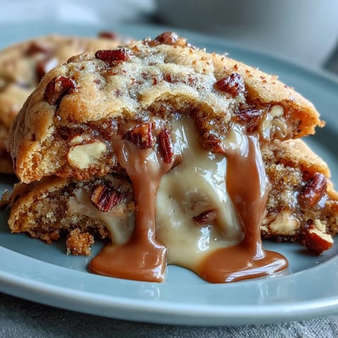 BUTTER PECAN COOKIES WITH CARAMEL SWIRL