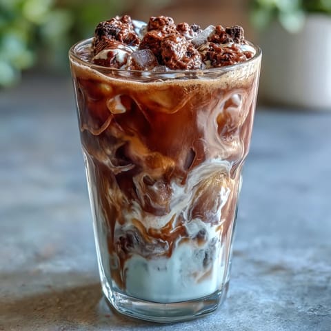 Creamy cookies-and-cream cold brew with chocolate sandwich cookies blended into smooth, sweet coffee perfection, topped with whipped cream and extra cookie crumbles.