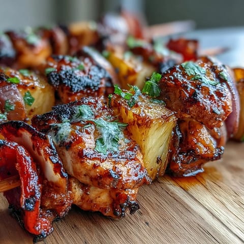 Grilled Pineapple Chicken Skewers