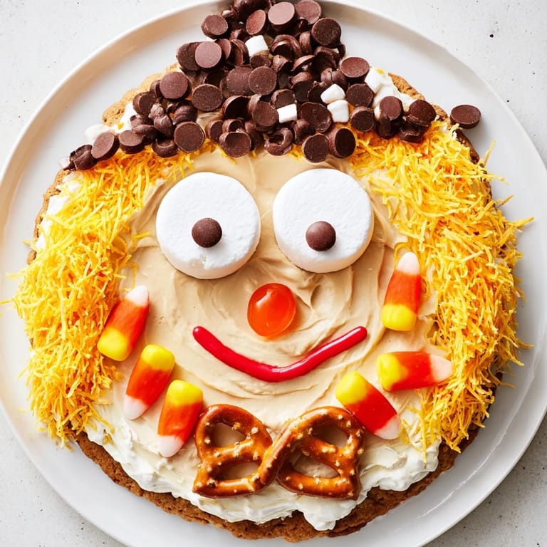 Delicious Scarecrow Candy Platter brimming with candy corn, chocolate, and gummy accents.