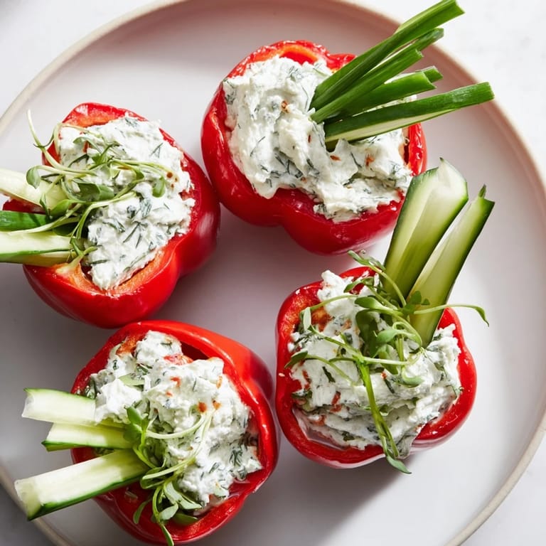 A platter of Blooming Tulip Veggie Cups, ready to eat, with green onion stems and vibrant cherry tomatoes.