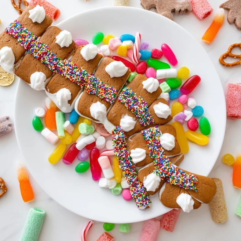 Enjoy a Candy Land Gingerbread Path: imagine sweet gingerbread cookies winding with vibrant candies.
