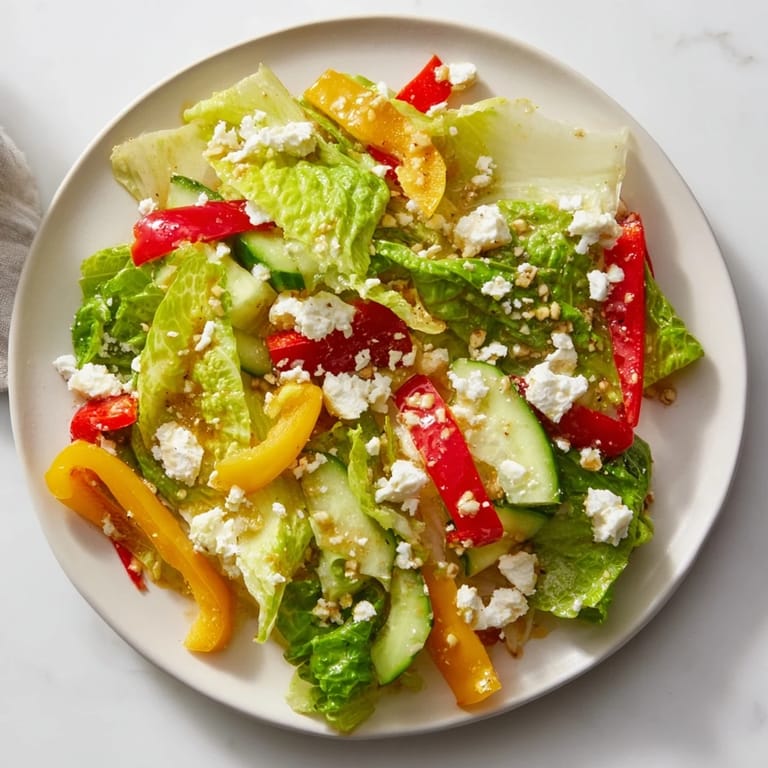 Bright, refreshing bowl of Bella Hadid Salad, a mix of textures and flavors, ready to enjoy.
