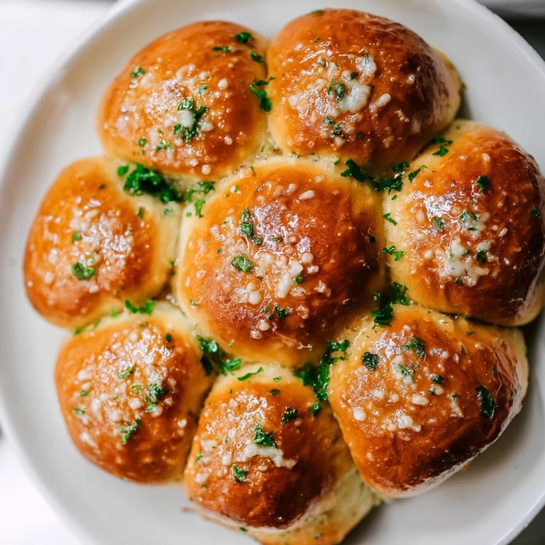 Freshly baked Garlic Butter Bread Pull-Apart served beside a steaming bowl of tomato soup, perfect for sharing.