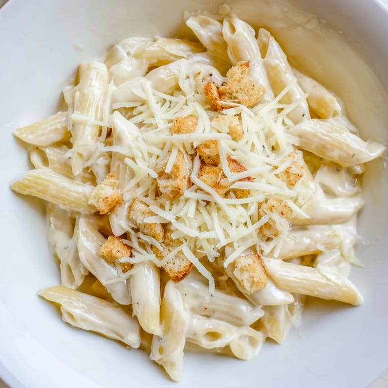 Chilled Caesar Pasta Chicken Bowl with grilled chicken, pasta, and lettuce, ideal for a quick, refreshing weeknight meal.