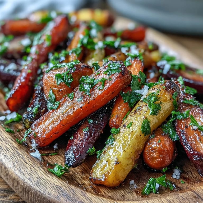 Healthy, colorful rainbow carrots and hummus platter, perfect for dipping.