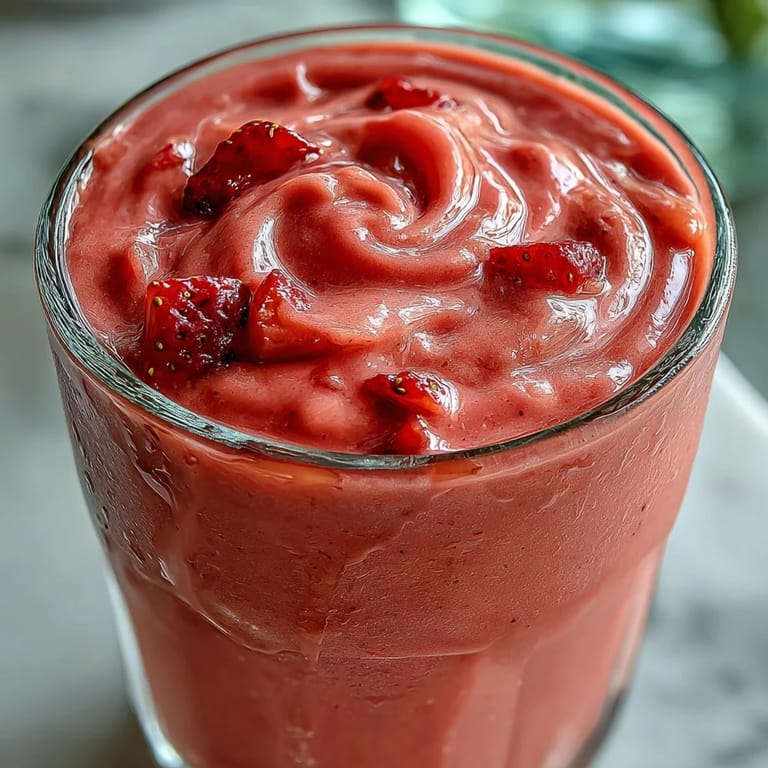Quick five-minute guava juice smoothie blending yogurt, honey, and frozen mango for a refreshing afternoon pick-me-up.