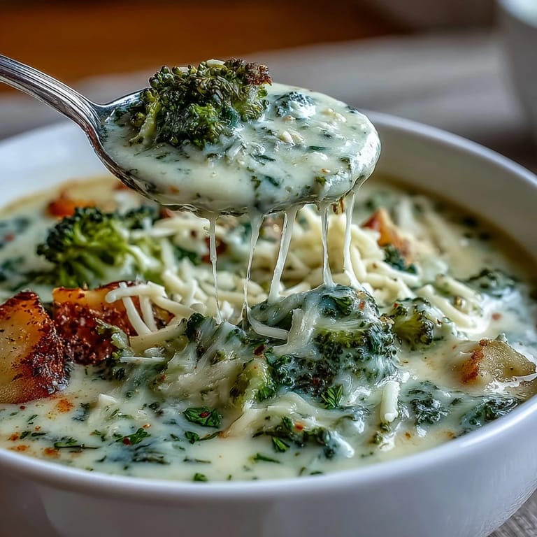 Thick and comforting garlic Parmesan soup loaded with fresh zucchini, bell pepper, corn, and creamy dairy base.