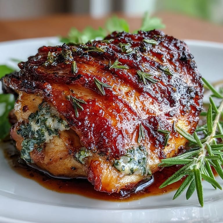 One-pan herb roasted chicken thighs with tender baby potatoes and sweet carrots, perfect for family dinner.  