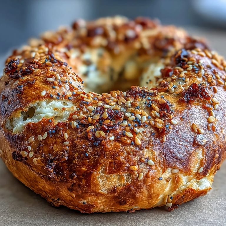 Golden-brown yogurt bagels, perfect for topping with sesame seeds or everything bagel seasoning.