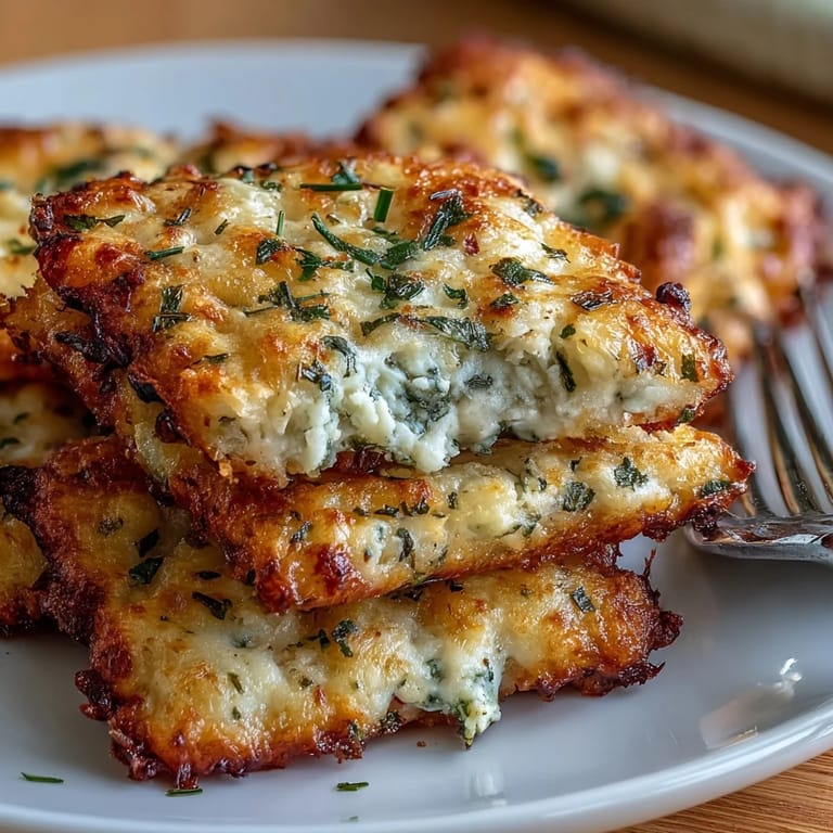 Baked homemade cheese crackers bursting with Parmesan and chives, golden brown and perfect for dipping or cheese boards.