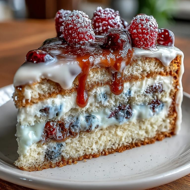 Bright and cheerful birthday sheet cake featuring homemade lemon curd, whipped cream frosting, and a crown of fresh strawberries.