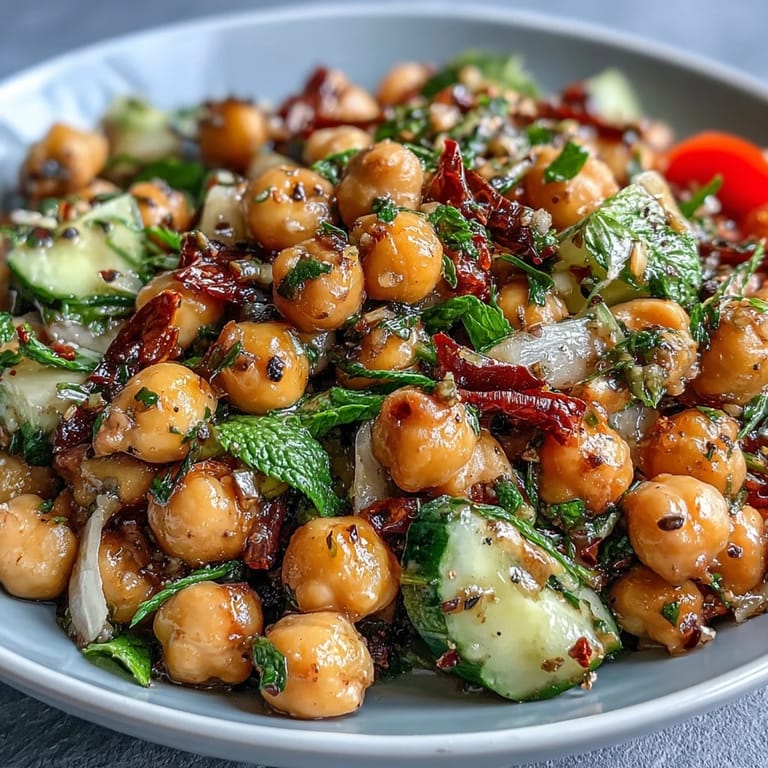 Lemon Herb Chickpea Salad: A light, satisfying vegetarian salad perfect for any occasion.