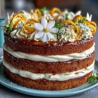 Elegant naked cake with lemon curd and edible flowers for spring celebrations.